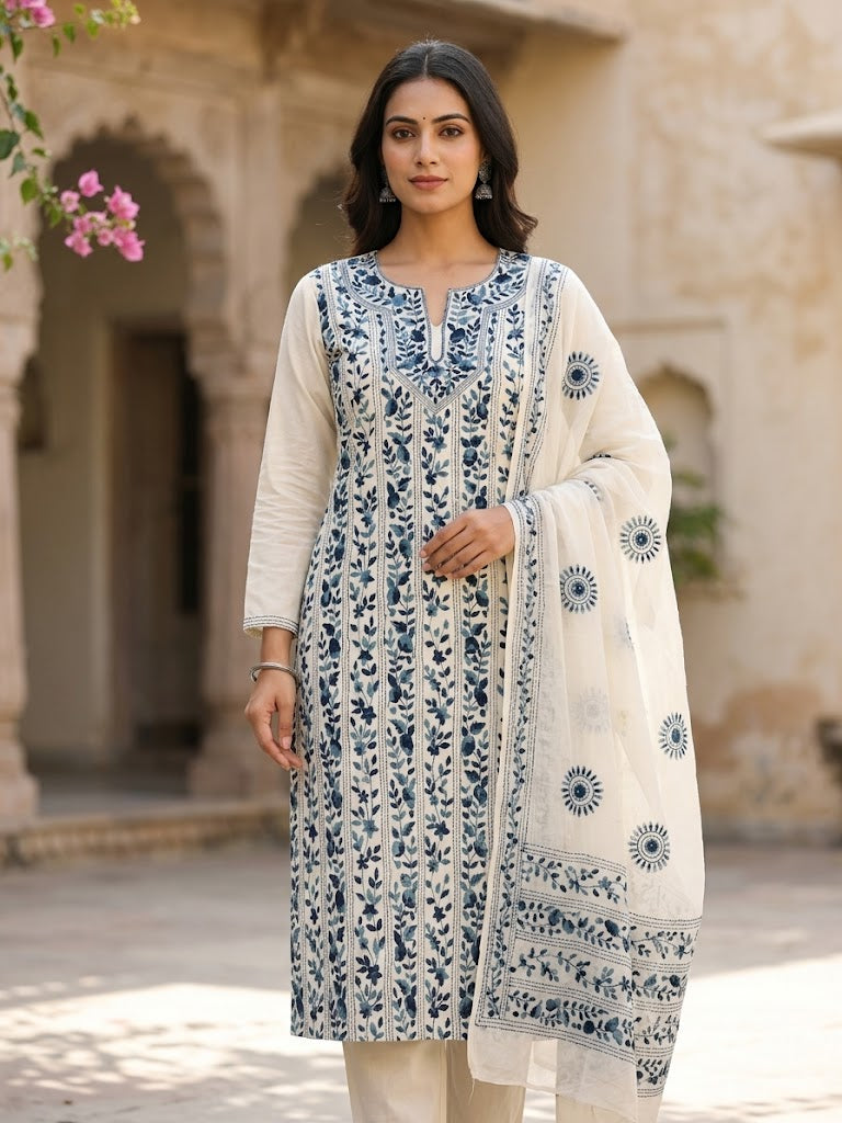 Chikonwala's Exclusive Hand Embroidered Fulkari Dress