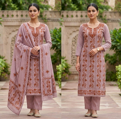 Chikonwala's Exclusive Hand Embroidered Fulkari Dress