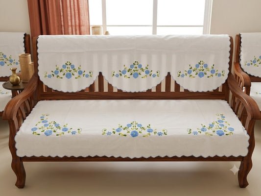 Hand Embroidered Sofa Cover (3+1+1 Seater)