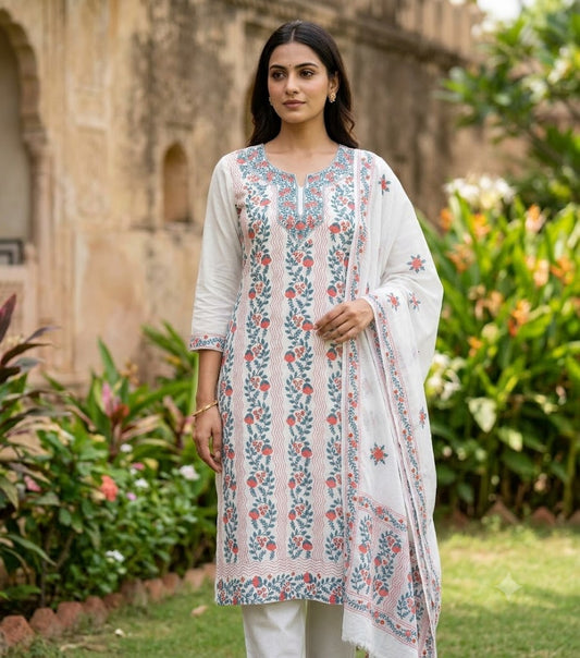 Chikonwala's Exclusive Hand Embroidered Fulkari Dress