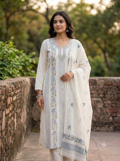 Chikonwala's Exclusive Hand Embroidered Bedding Kantha Dress