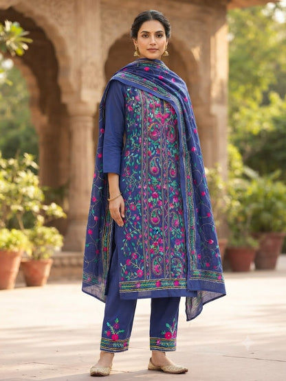 Chikonwala's Exclusive Hand Embroidered Fulkari Dress