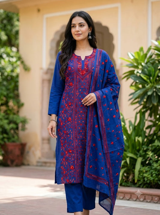 Chikonwala's Exclusive Hand Embroidered Fulkari Dress
