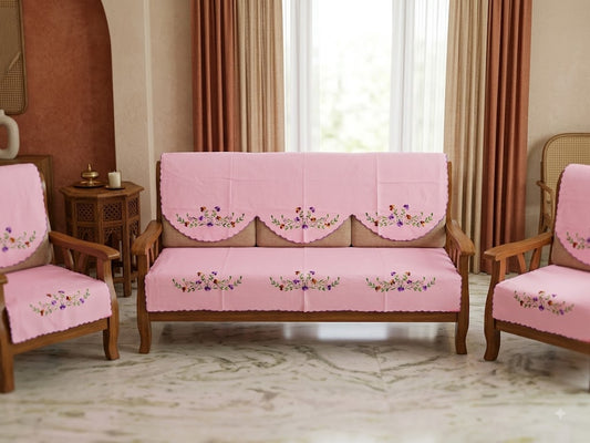 Hand Embroidered Sofa Cover (3+1+1 Seater)