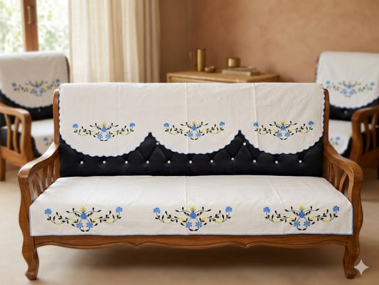 Hand Embroidered Sofa Cover (3+1+1 Seater)