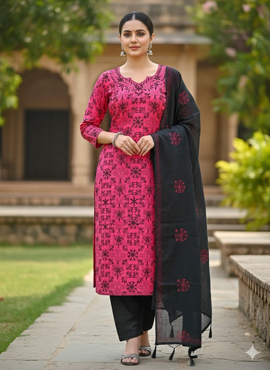 Chikonwala's Exclusive Hand Embroidered Fulkari Dress