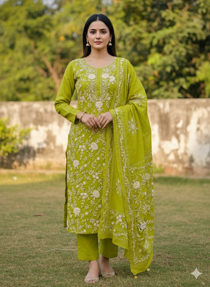 Chikonwala's Exclusive Hand Embroidered Fulkari Dress