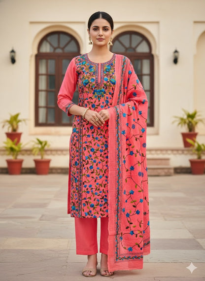 Chikonwala's Exclusive Hand Embroidered Fulkari Dress