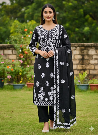 Chikonwala's Exclusive Hand Embroidered Fulkari Dress