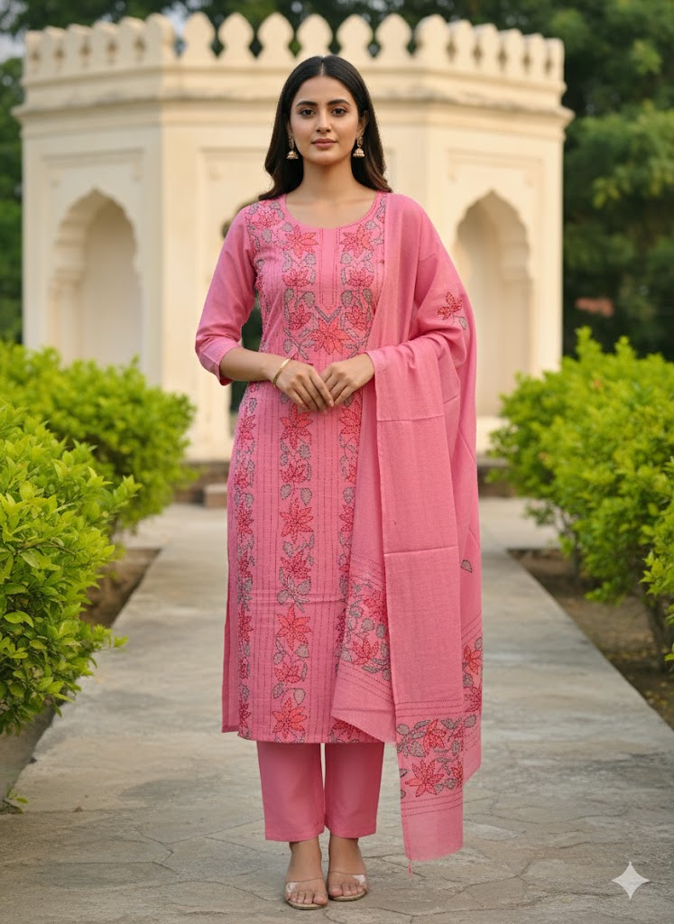 Chikonwala's Exclusive Hand Embroidered Fulkari Dress