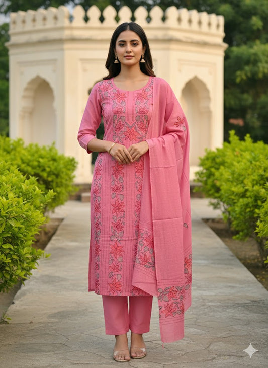 Chikonwala's Exclusive Hand Embroidered Fulkari Dress