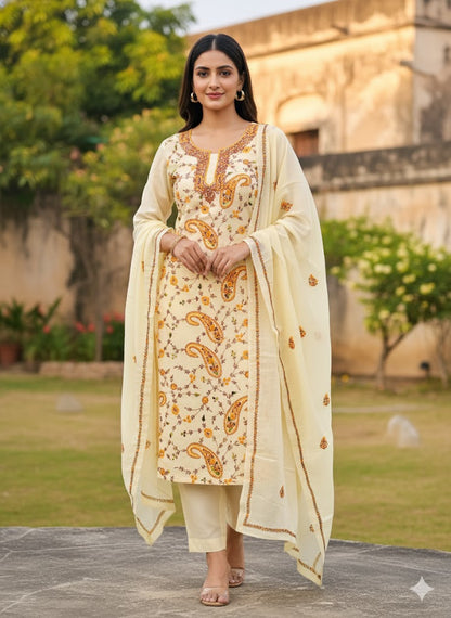 Chikonwala's Exclusive Hand Embroidered Fulkari Dress