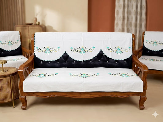 Hand Embroidered Sofa Cover (3+1+1 Seater)