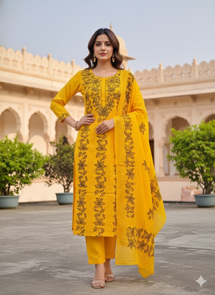 Chikonwala's Exclusive Hand Embroidered Fulkari Dress