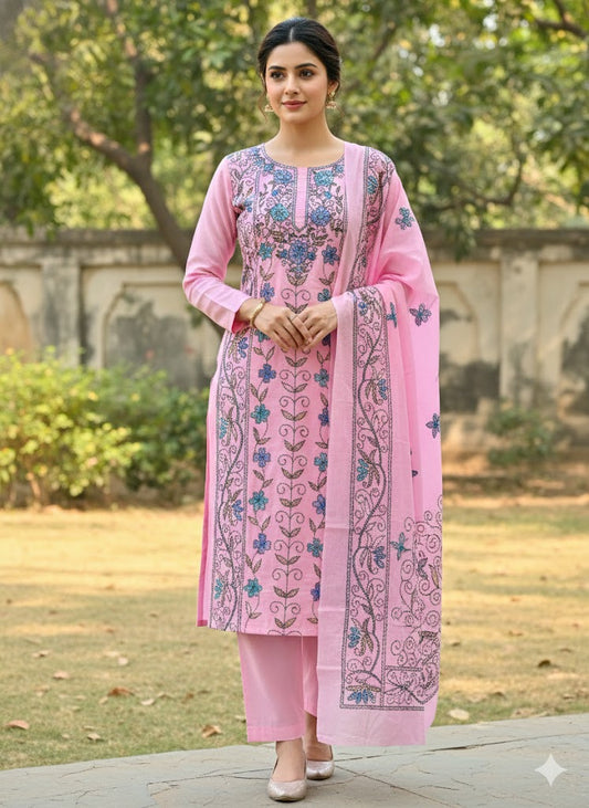 Chikonwala's Exclusive Hand Embroidered Fulkari Dress