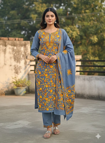 Chikonwala's Exclusive Hand Embroidered Fulkari Dress