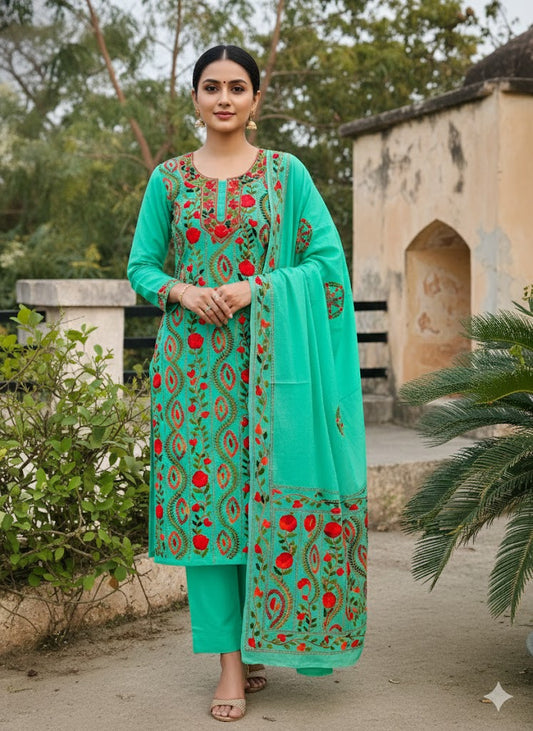 Chikonwala's Exclusive Hand Embroidered Fulkari Dress