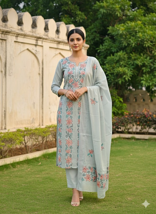 Chikonwala's Exclusive Hand Embroidered Fulkari Dress