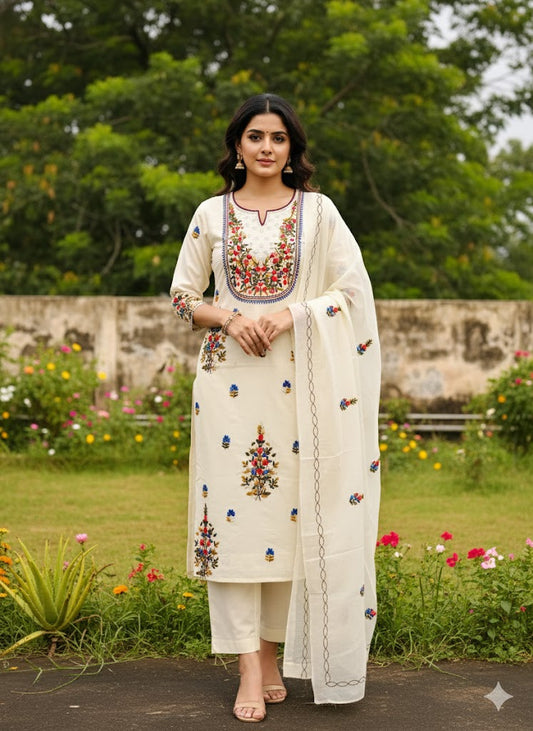 Chikonwala's Exclusive Hand Embroidered Fulkari Dress