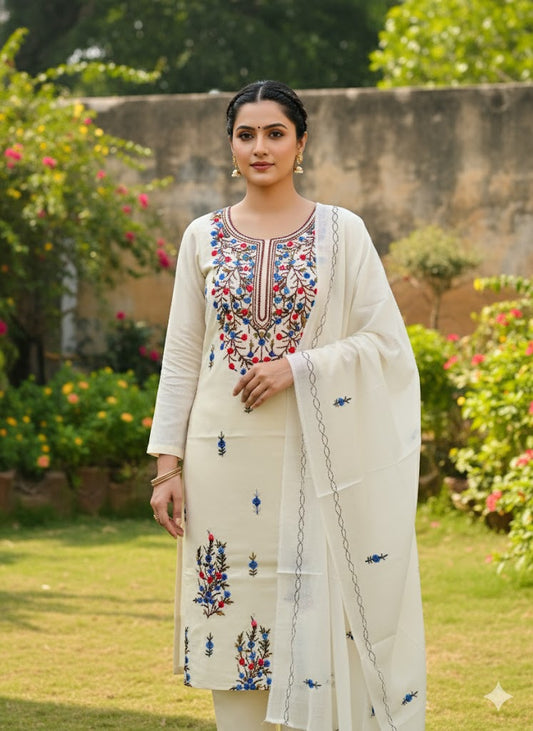 Chikonwala's Exclusive Hand Embroidered Fulkari Dress