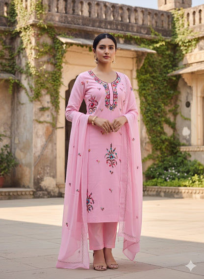 Chikonwala's Exclusive Hand Embroidered Fulkari Dress