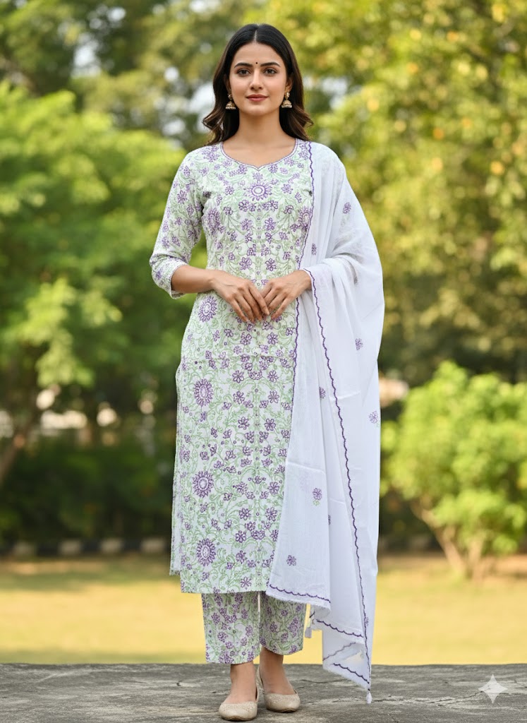 Chikonwala's Exclusive Hand Embroidered Fulkari Dress