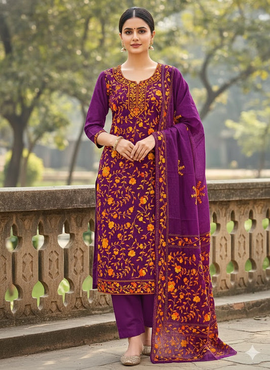 Chikonwala's Exclusive Hand Embroidered Fulkari Dress