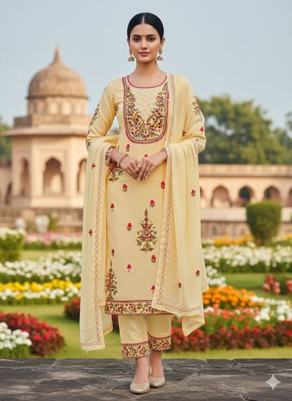 Chikonwala's Exclusive Hand Embroidered Fulkari Dress