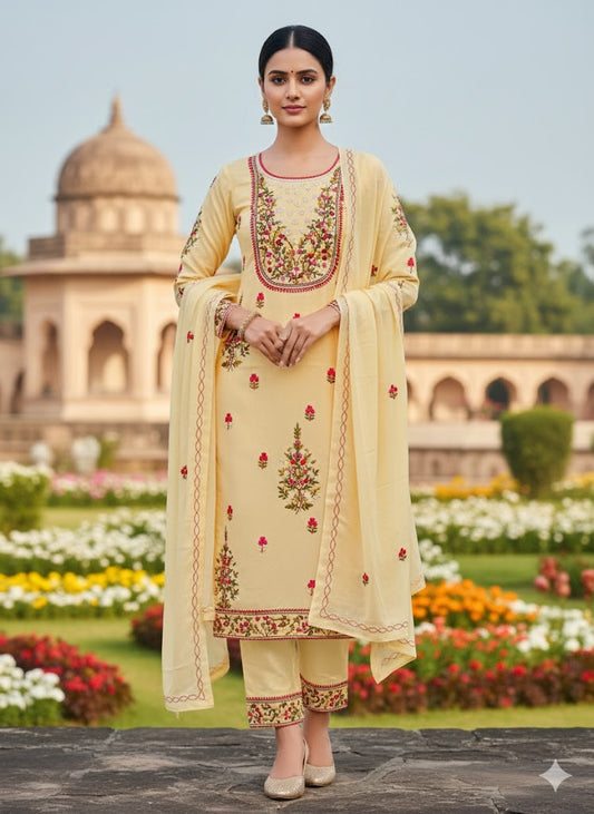 Chikonwala's Exclusive Hand Embroidered Fulkari Dress