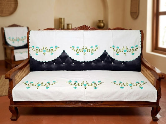 Hand Embroidered Sofa Cover (3+1+1 Seater)