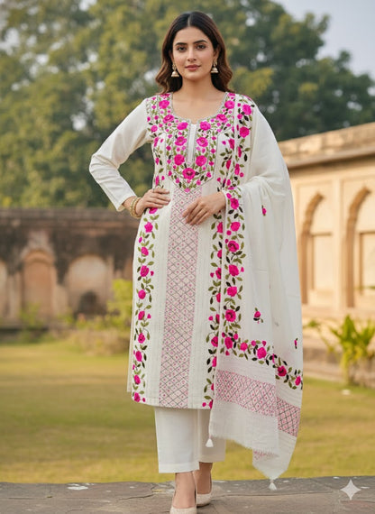 Chikonwala's Exclusive Hand Embroidered Fulkari Dress