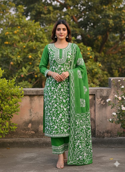 Chikonwala's Exclusive Hand Embroidered Fulkari Dress