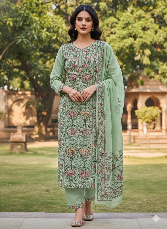 Chikonwala's Exclusive Hand Embroidered Fulkari Dress