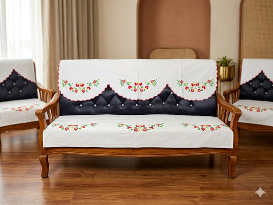 Hand Embroidered Sofa Cover (3+1+1 Seater)