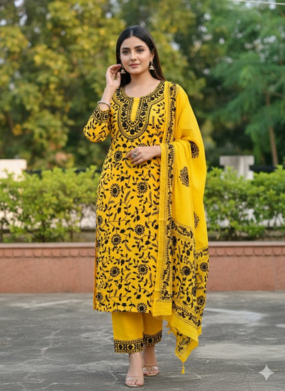 Chikonwala's Exclusive Hand Embroidered Fulkari Dress