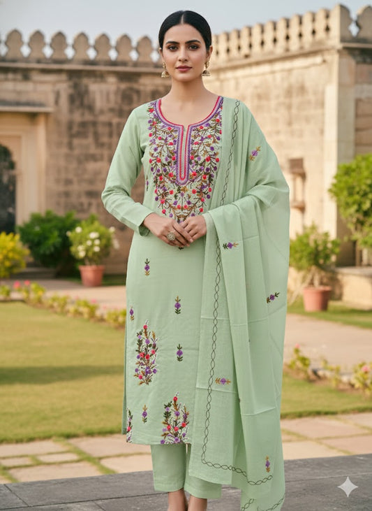 Chikonwala's Exclusive Hand Embroidered Fulkari Dress