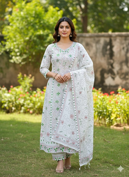 Chikonwala's Exclusive Hand Embroidered Fulkari Dress