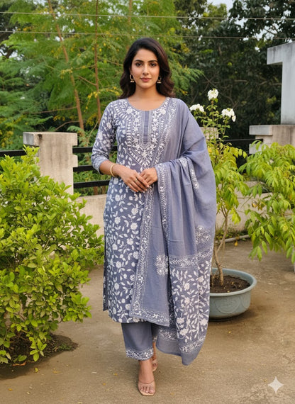 Chikonwala's Exclusive Hand Embroidered Fulkari Dress