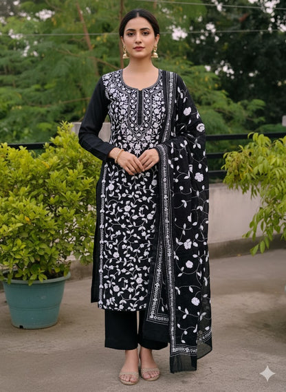 Chikonwala's Exclusive Hand Embroidered Fulkari Dress