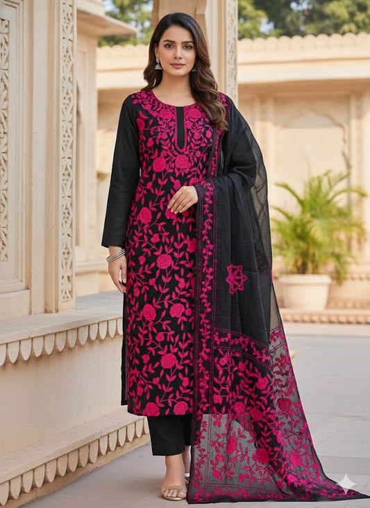 Chikonwala's Exclusive Hand Embroidered Fulkari Dress