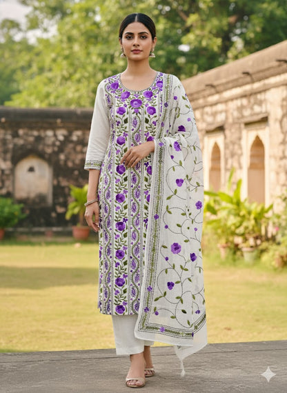 Chikonwala's Exclusive Hand Embroidered Fulkari Dress