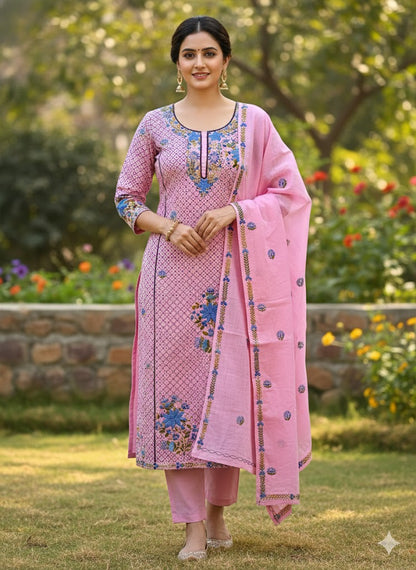 Chikonwala's Exclusive Hand Embroidered Fulkari Dress