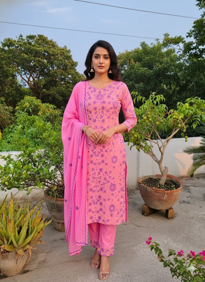 Chikonwala's Exclusive Hand Embroidered Fulkari Dress