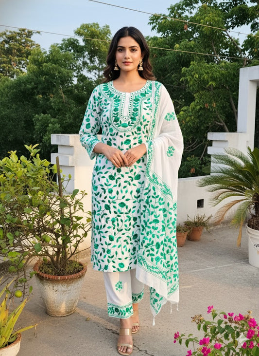 Chikonwala's Exclusive Hand Embroidered Fulkari Dress