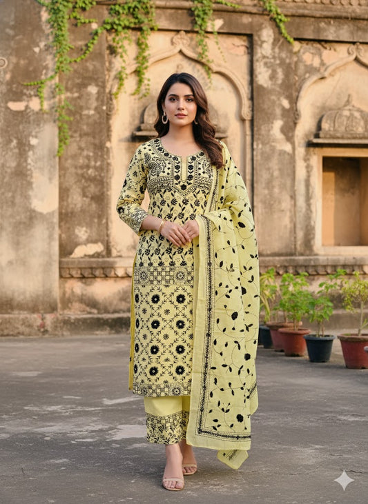 Chikonwala's Exclusive Hand Embroidered Fulkari Dress