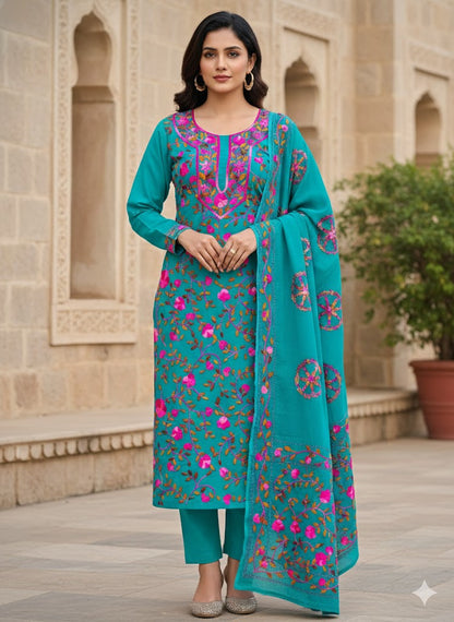 Chikonwala's Exclusive Hand Embroidered Fulkari Dress