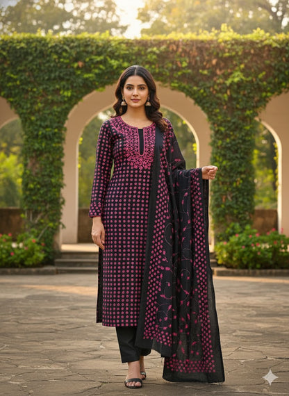 Chikonwala's Exclusive Hand Embroidered Fulkari Dress