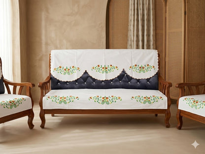 Hand Embroidered Sofa Cover (3+1+1 Seater)