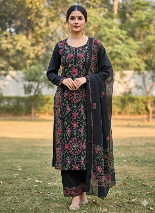 Chikonwala's Exclusive Hand Embroidered Fulkari Dress