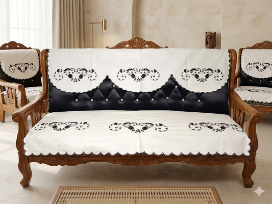 Hand Embroidered Sofa Cover (3+1+1 Seater)